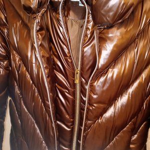 VIA SPIGA PUFFER BRONZE COAT